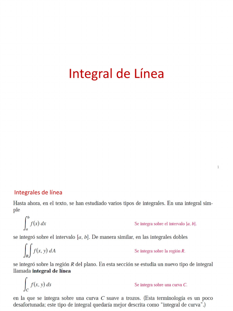 9.1 Integral de Línea | PDF