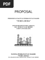 Proposal Renovasi Mushola Nurul Huda Adisana Bumiayu