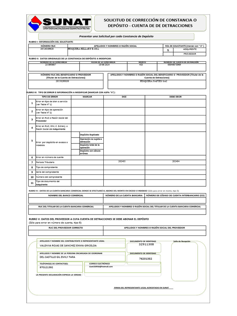 Formato++Solicitud Correccion Constancia+29+12+2014 | PDF | Documento ...