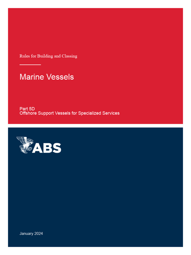 ABS Guide for Offshore Support Vessels | PDF | Offshore Drilling