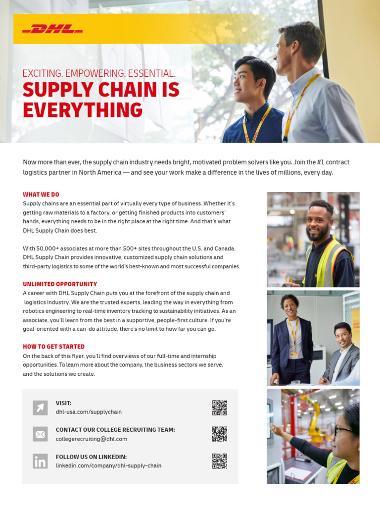 DHL Supply Chain Internship Opportunities | PDF | Supply Chain | Logistics