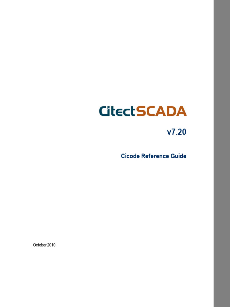 CitectSCADA Cicode Reference | Download Free PDF | Parameter (Computer ...