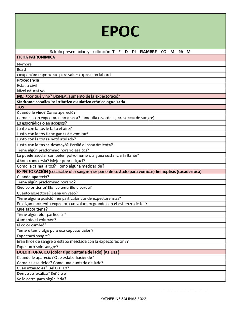 EPOC | PDF | Tos | Enfermedades y trastornos