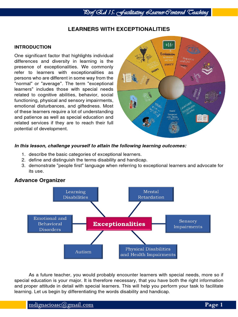 Understanding Exceptional Learners | PDF | Disability | Learning