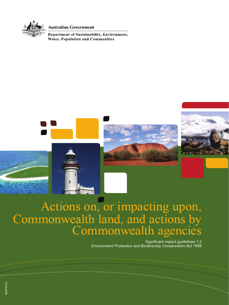 EPBC Act: Commonwealth Land Impact Guidelines | PDF | Natural ...