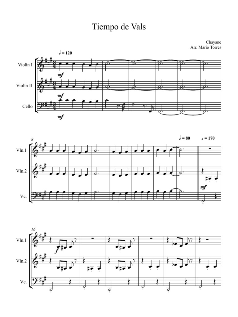 TIEMPO - DE - VALS - Partitura Completa | PDF