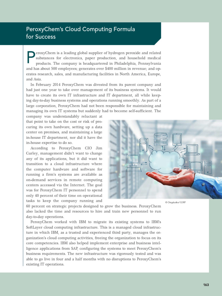 PeroxyChem's Cloud Transition Success | PDF | Cloud Computing | Computing
