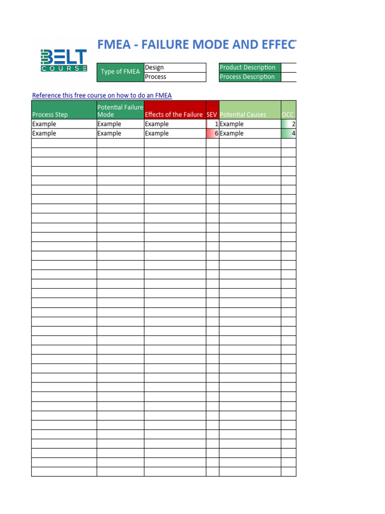 1b11435-76aa-44b-0641-53c8dad7a0dc FMEA Template - Belt Course | PDF ...