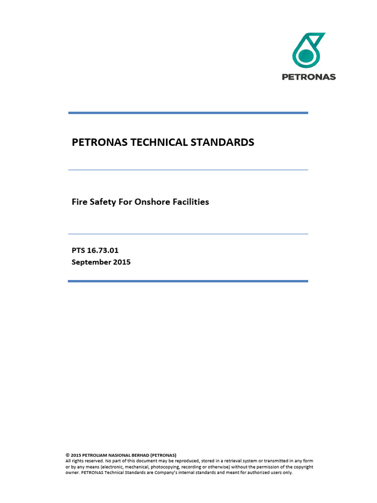 Fire Safety Standards for Onshore Facilities | PDF | Firefighting ...