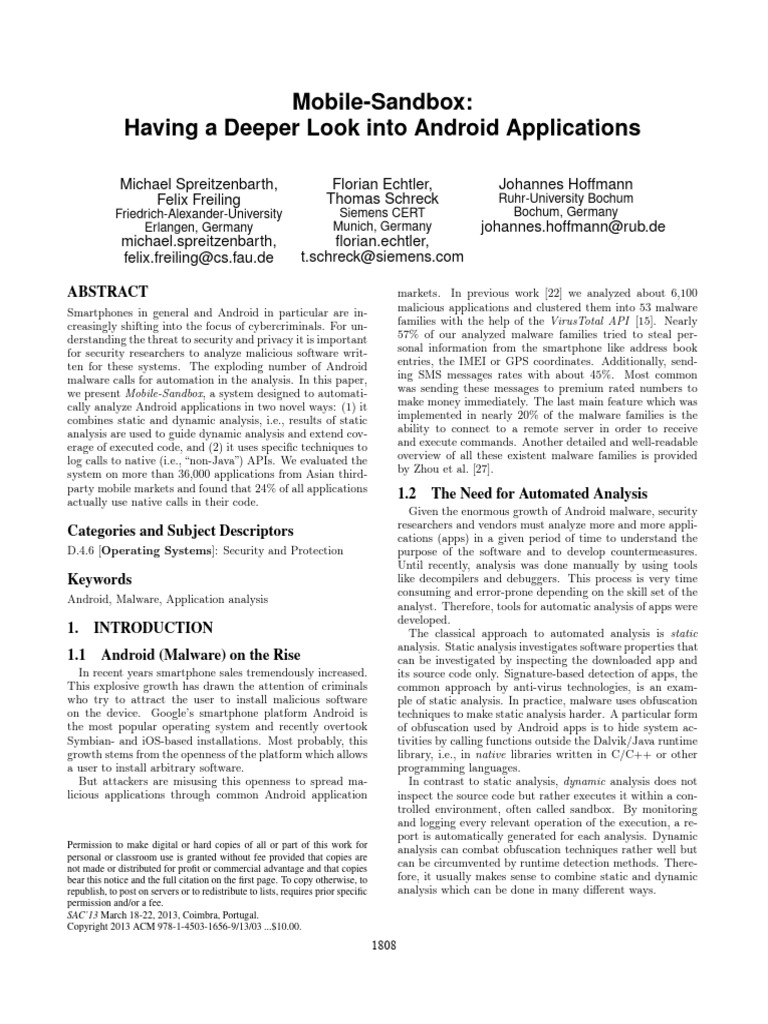 Spre It Zen Barth 2013 Mobile Sandbox | PDF | Android (Operating System ...