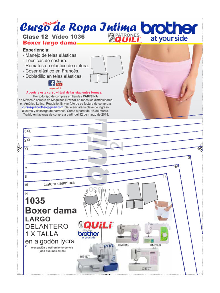 Curso Virtual de Ropa Íntima Dama | PDF | Sector secundario de la ...