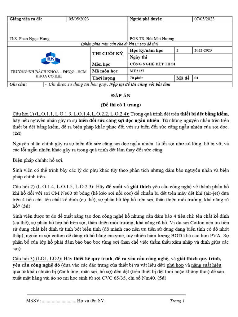 DA - Det Thoi de 1 | PDF