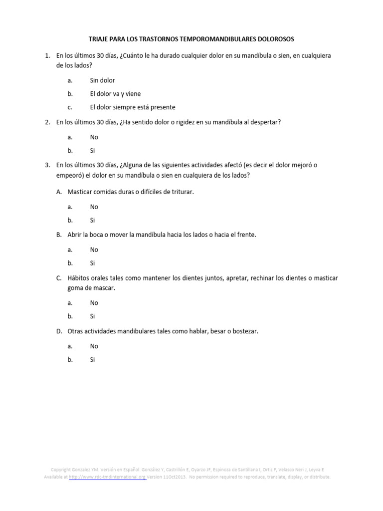 Tests DC TMD | PDF | Boca