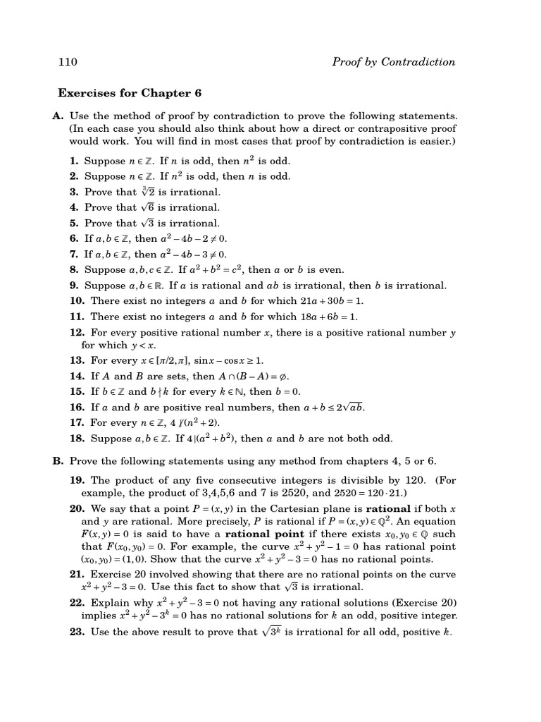 AOP Proof by Contradiction PDF Mathematical Proof Discrete Mathematics