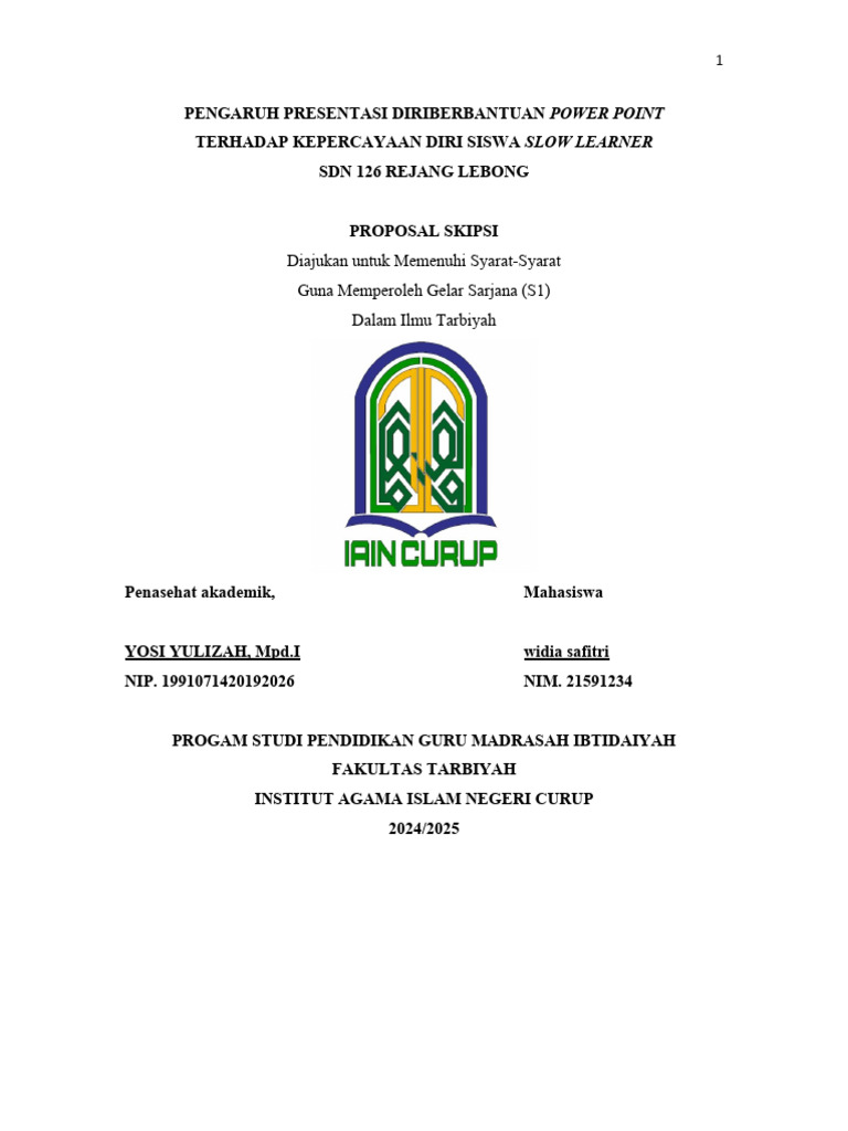 Revisi Proposal | PDF | Karier & Perkembangan | Ilmu Sosial