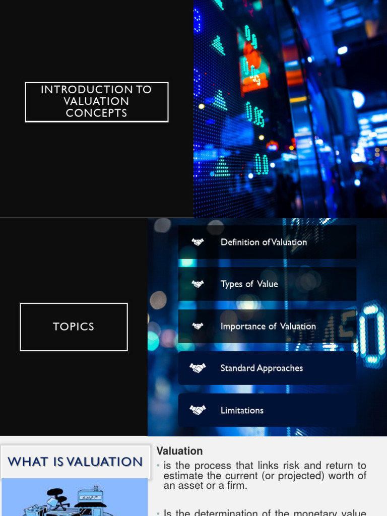 Valuation Concepts: Types and Importance | PDF | Valuation (Finance ...