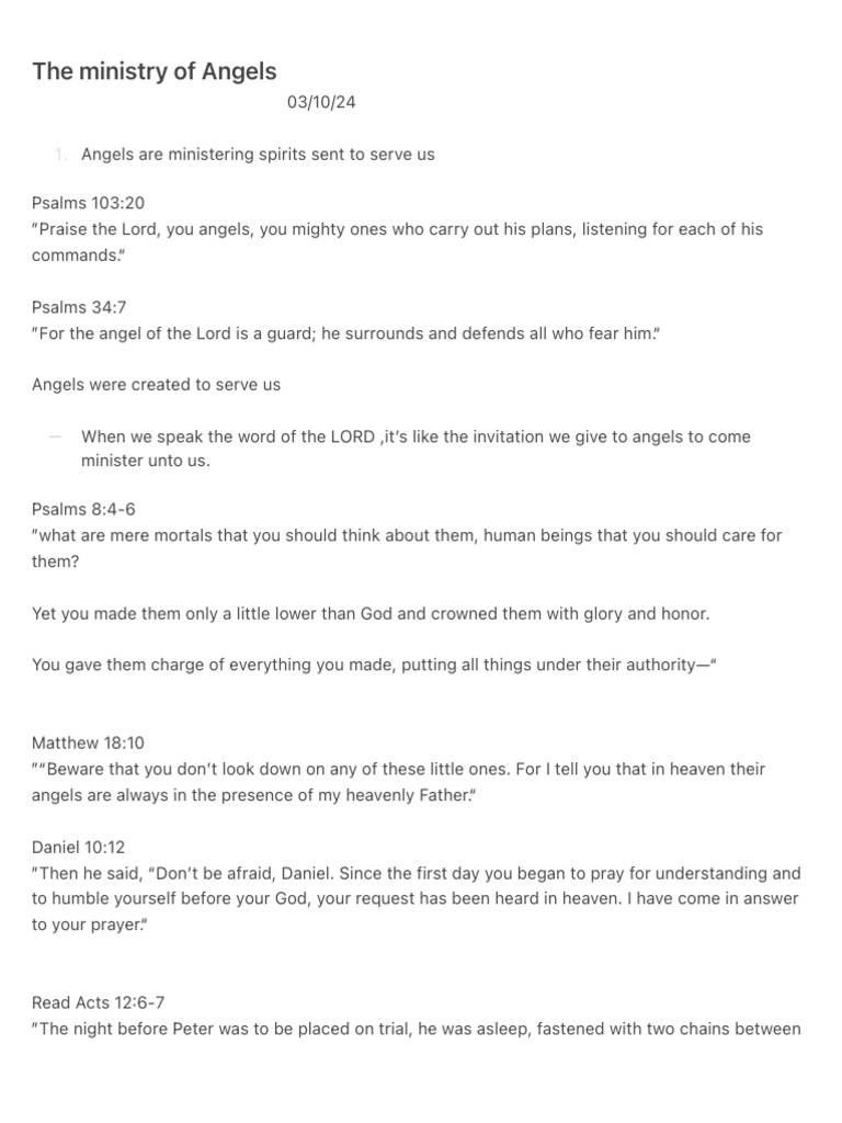 Understanding the Ministry of Angels | PDF | Angel | Glory (Religion)