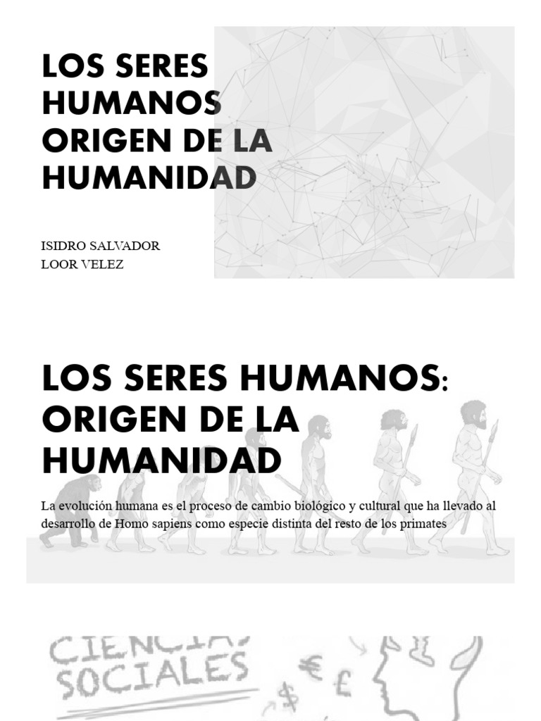 LOS SERES HUMANOS ORIGEN DE LA HUMANIDAD | Descargar gratis PDF ...