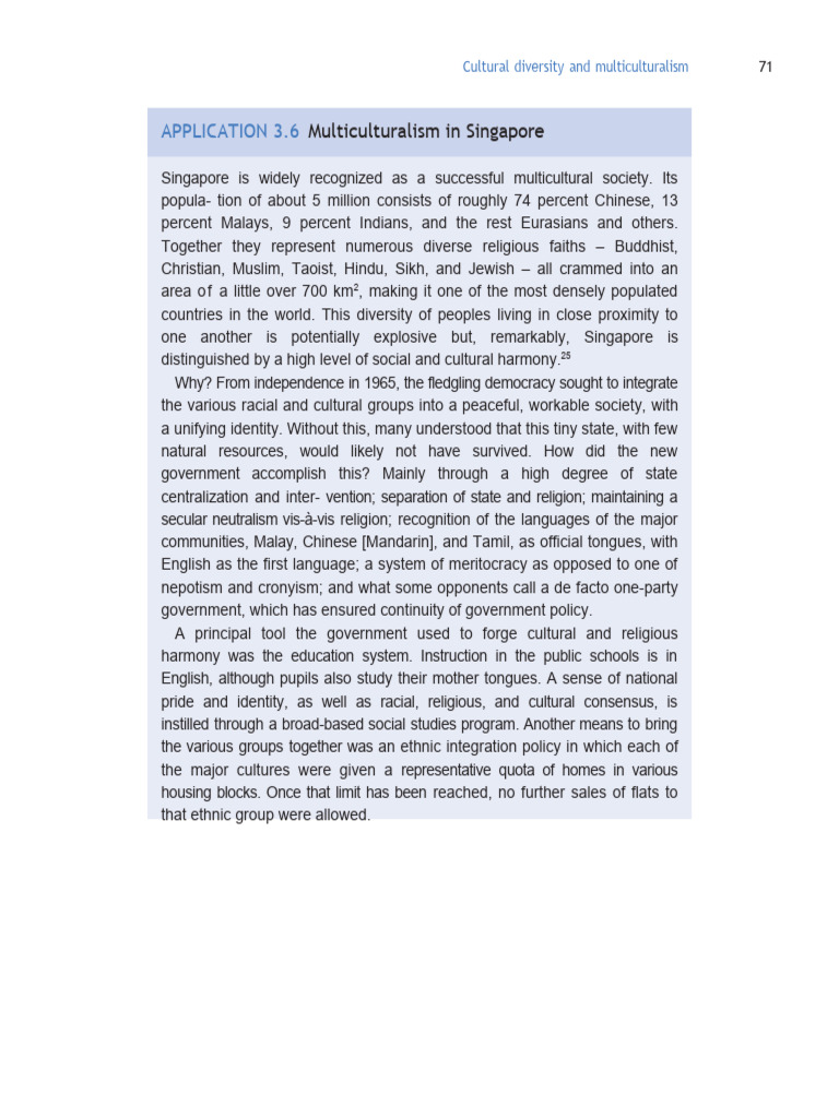 Multiculturalism Success in Singapore | PDF | Multiculturalism ...