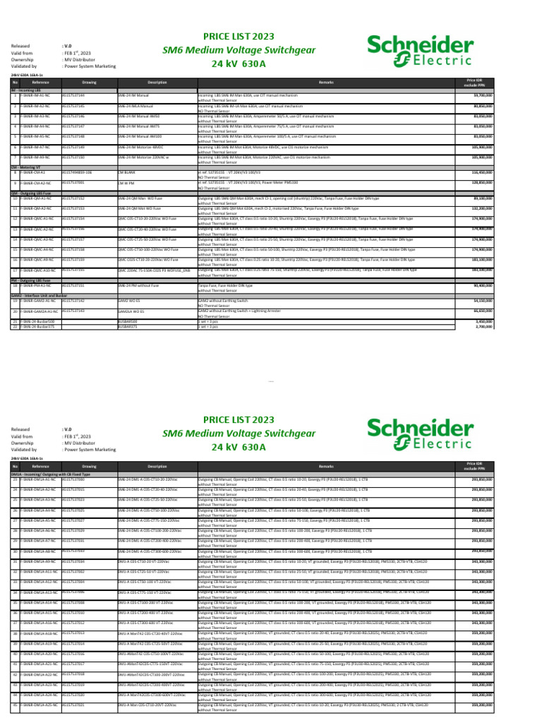 sm6-price-list-2023-feb-pdf-electromagnetism-electrical-equipment