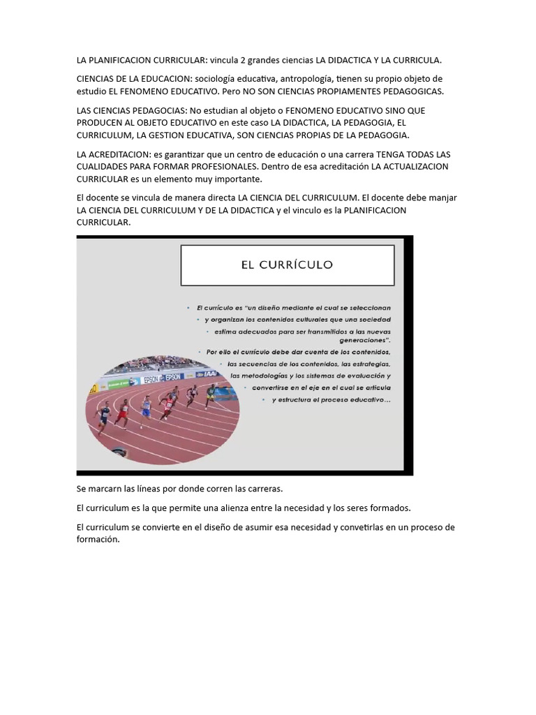Clase 1 Plan Curricular | PDF | Plan de estudios | Aprendizaje
