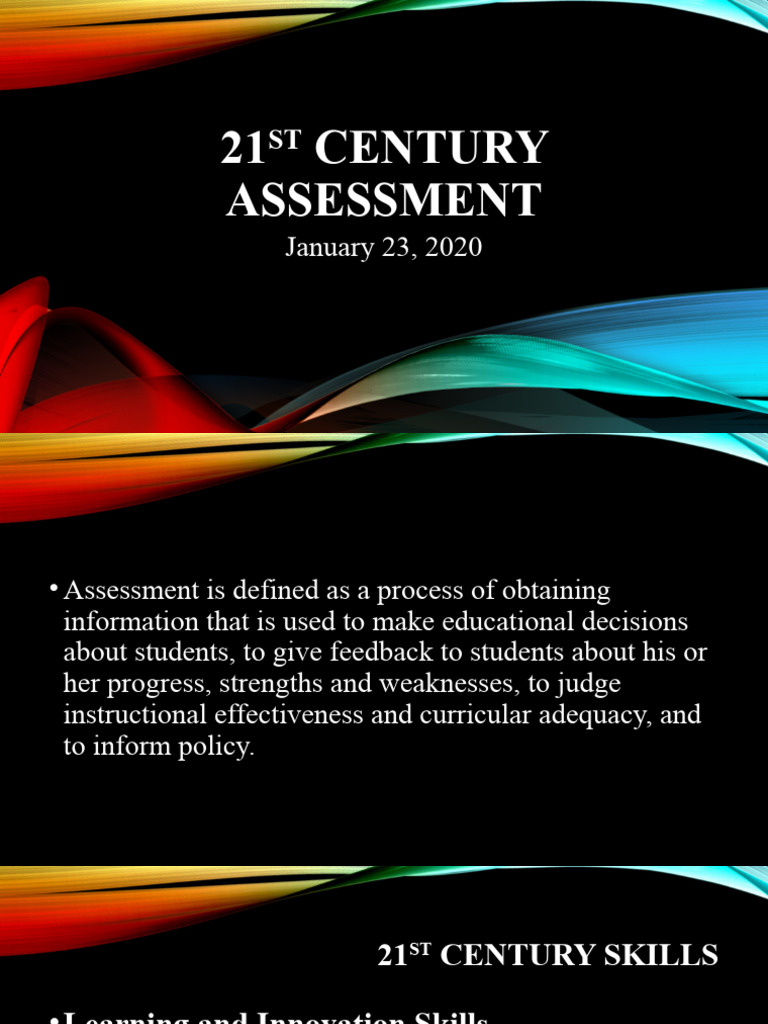 21st Century Assessment Skills Guide | PDF | Educational Assessment ...