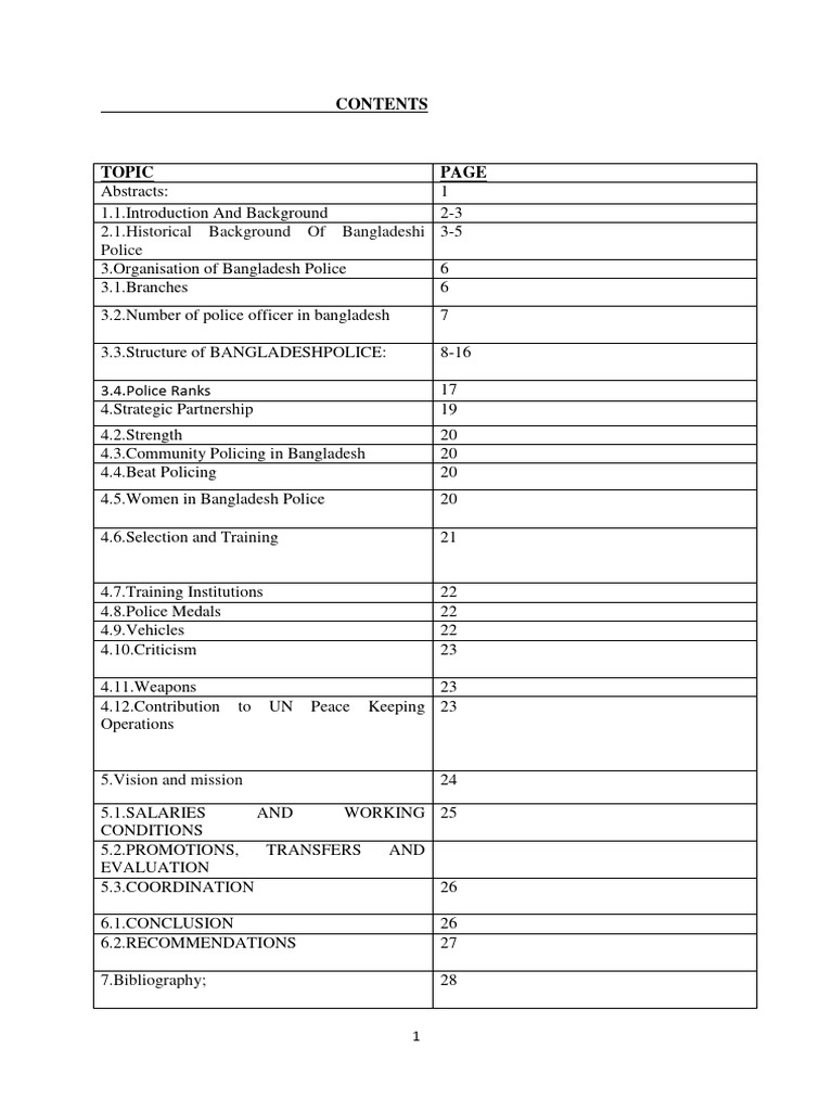Bangladesh Police Organogram Branch Hist | PDF | Police | Inspector
