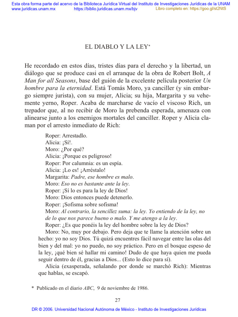 La Ley y el Diablo: Reflexiones Jurídicas | PDF | Mal | Justicia