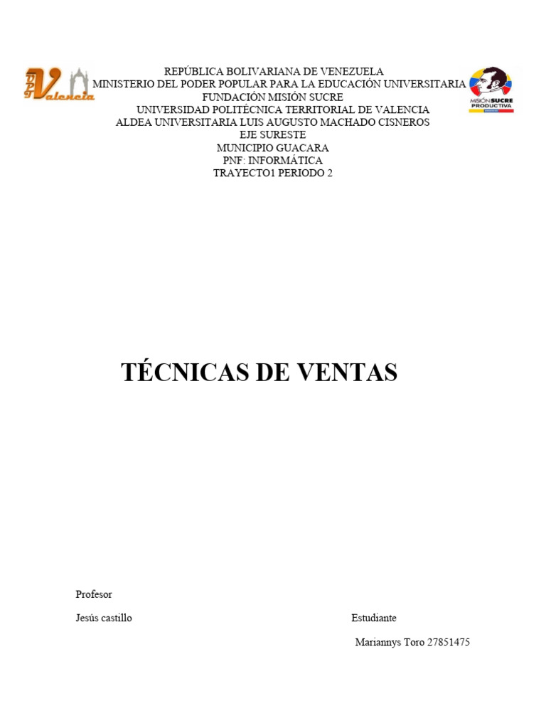 Tecnicas de Ventas | PDF | Business | Cliente