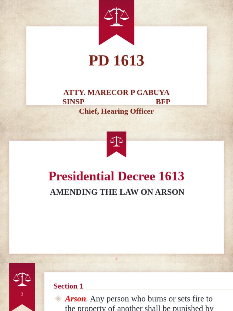 Amendments to Arson Law: PD 1613 | PDF | Arson | Crime & Violence
