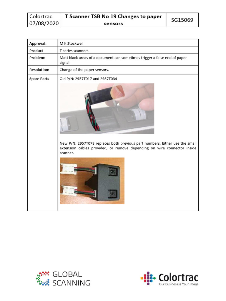 TSB No 19: Paper Sensor Changes | PDF