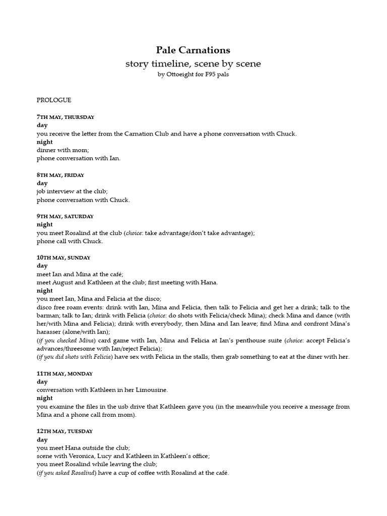 Pale carnations story timeline pdf