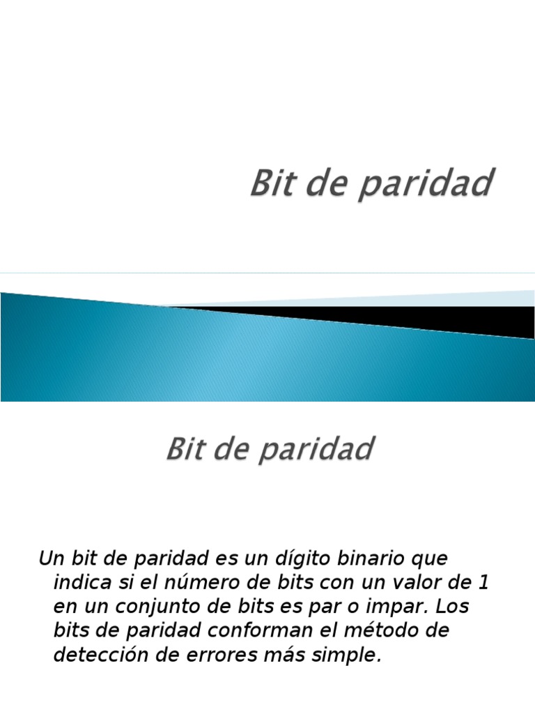 Métodos de Paridad en Transmisión de Datos | PDF | Detección y ...