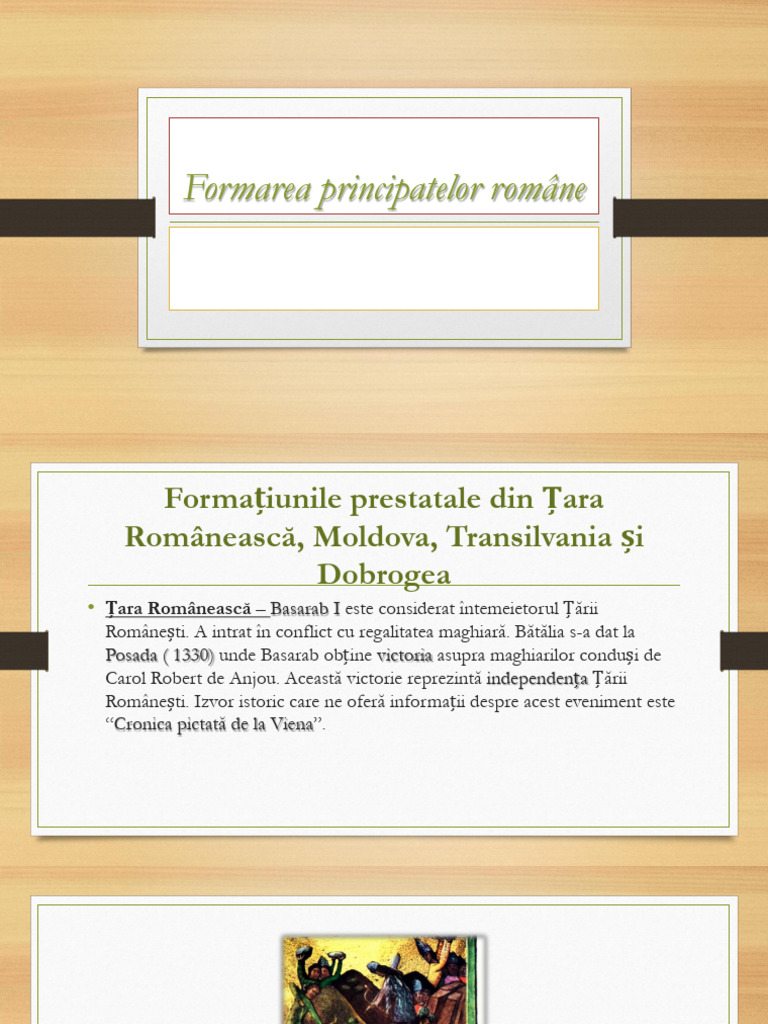 Formarea Principatelor Române Curs No 2 V 1 | PDF