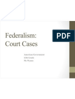 Federalism: Court Cases: American Government 12th Grade Ms Wynne