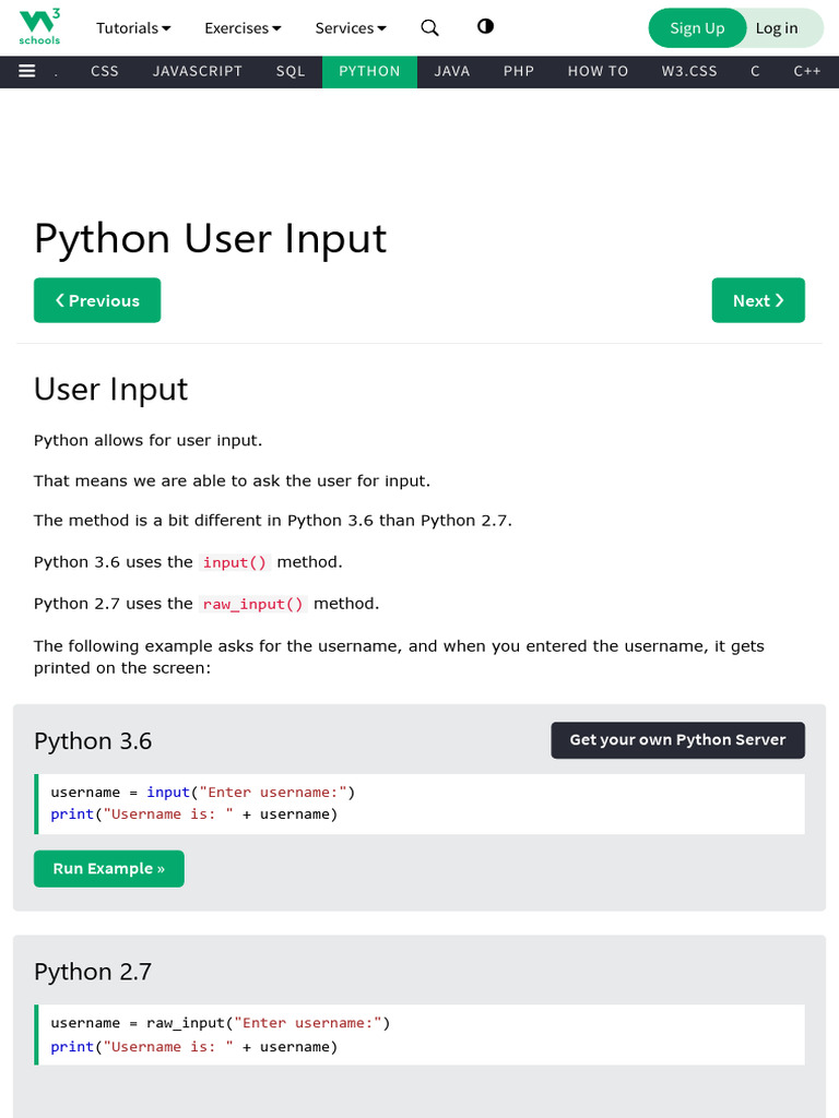 Python User Input | Download Free PDF | Bootstrap (Front End Framework ...