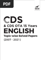 Disha CDS Solved Paper | PDF | Adverb | Verb
