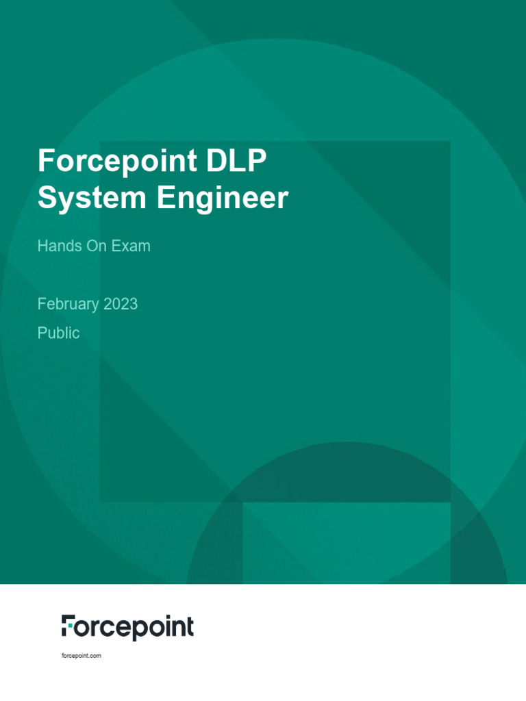 Forcepoint DLP System Engineer Exam Guide | PDF | Software | Computing