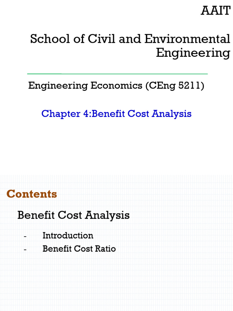 Benefit - Cost Analysis | PDF | Net Present Value | Cost–Benefit Analysis