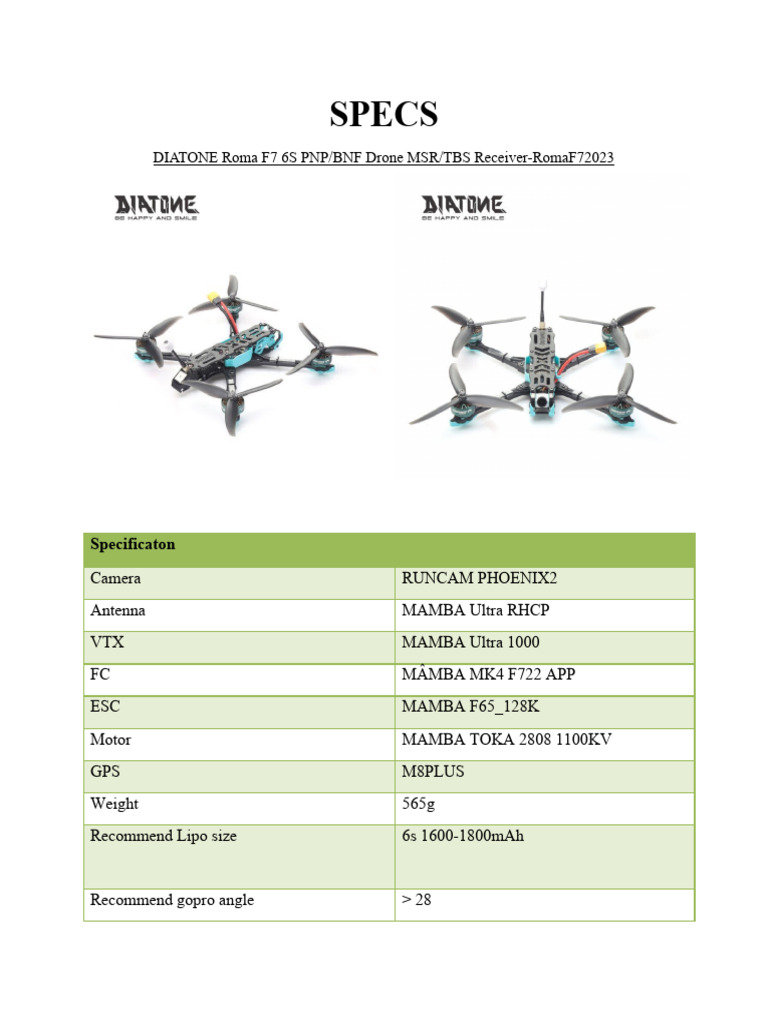 SPECS | PDF
