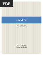 The Giver Book Report