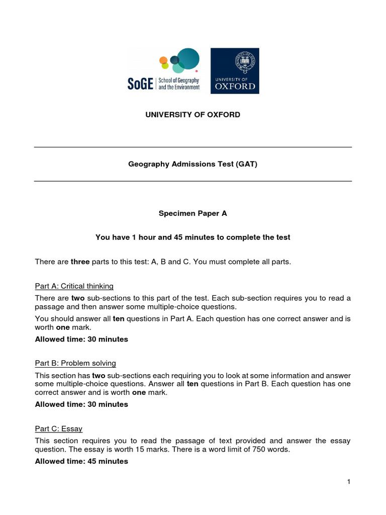 Oxford Geography Admissions Test Guide | PDF | Earthquakes | Seismology