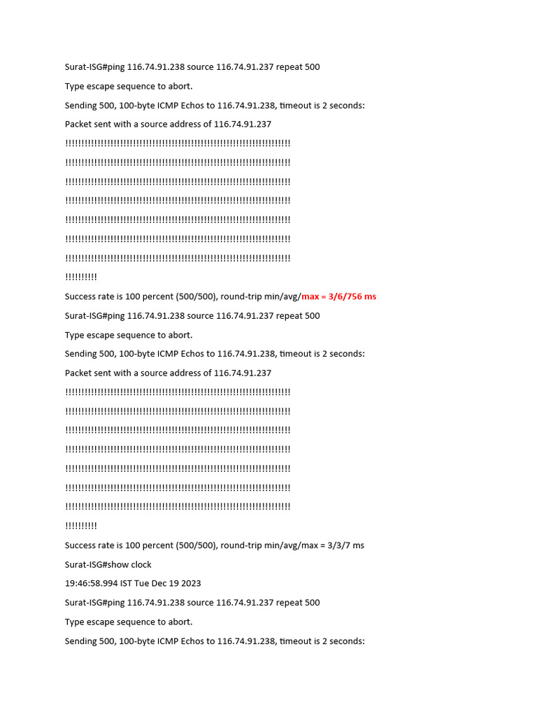 ICMP Ping Test Results Summary | PDF | Internet Standards | Computer ...