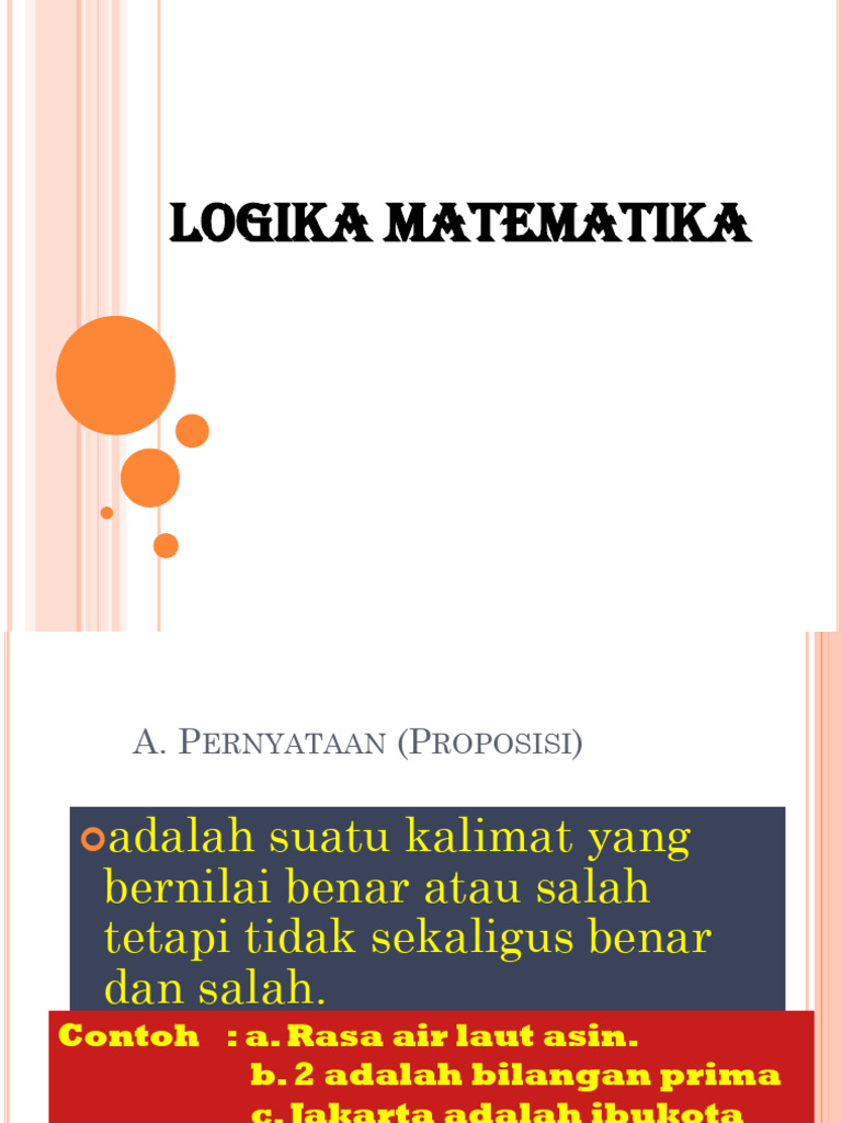Logika Matematika | PDF | Seni & Disiplin Bahasa | Kajian Bahasa Asing
