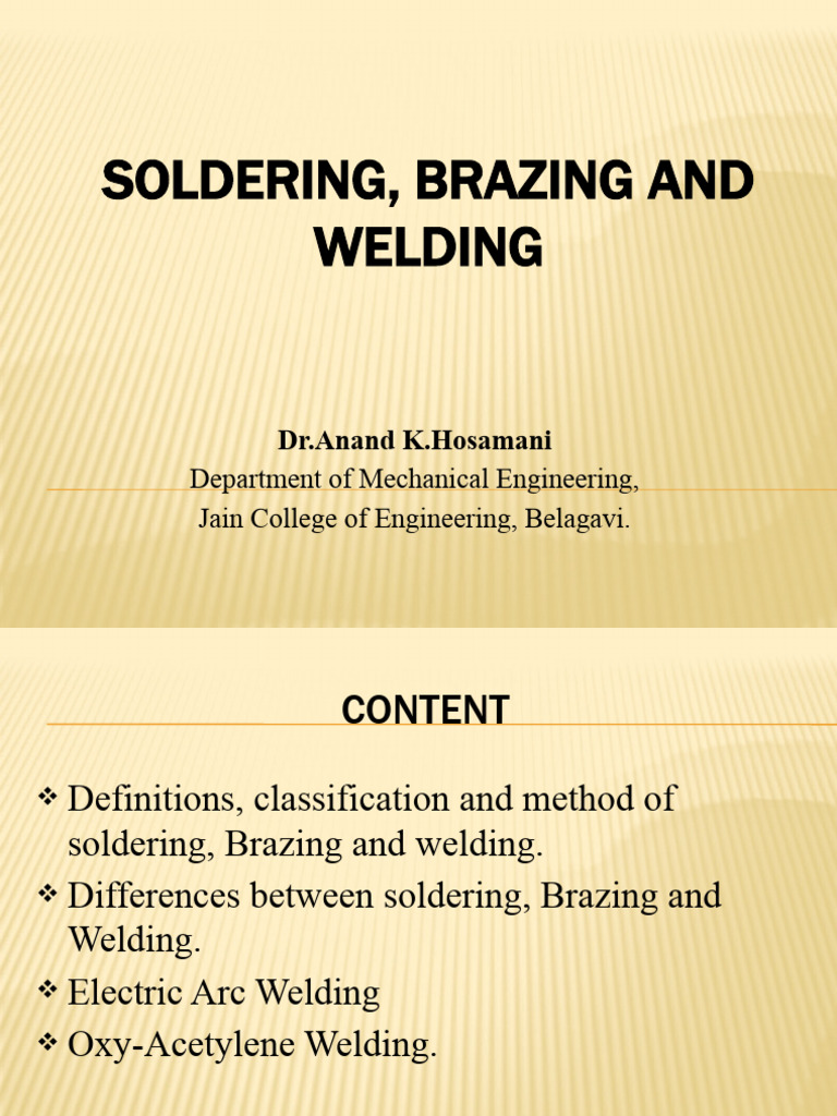 Soldering, Brazing and Welding | PDF | Welding | Construction