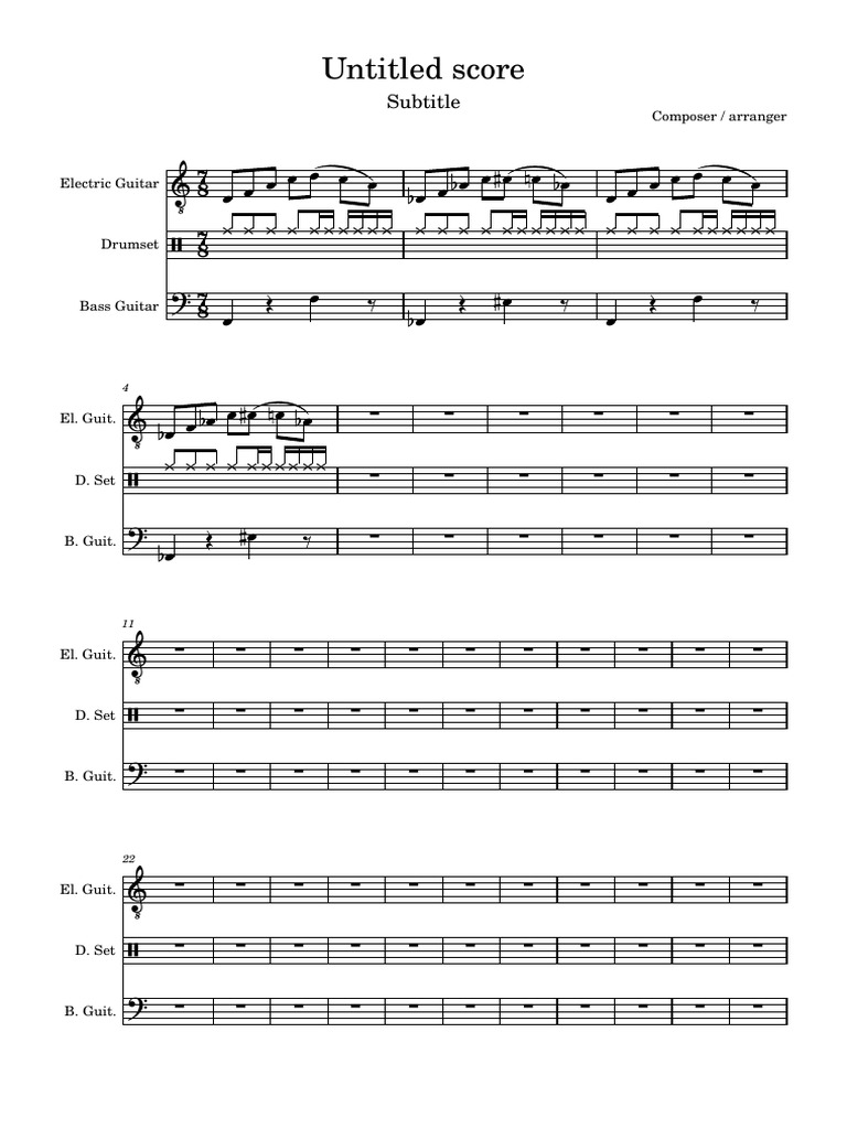 7:8 Music Composition-Score and Parts | PDF | Musical Compositions ...