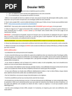 Demande de relevé de notes WES | PDF