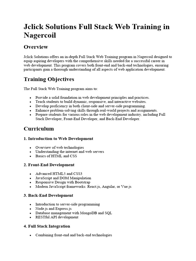 B.E Project With Internship | PDF | Web Development | World Wide Web