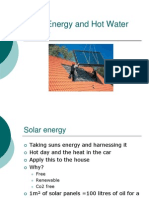 Solar Energy and Hot Water Supply