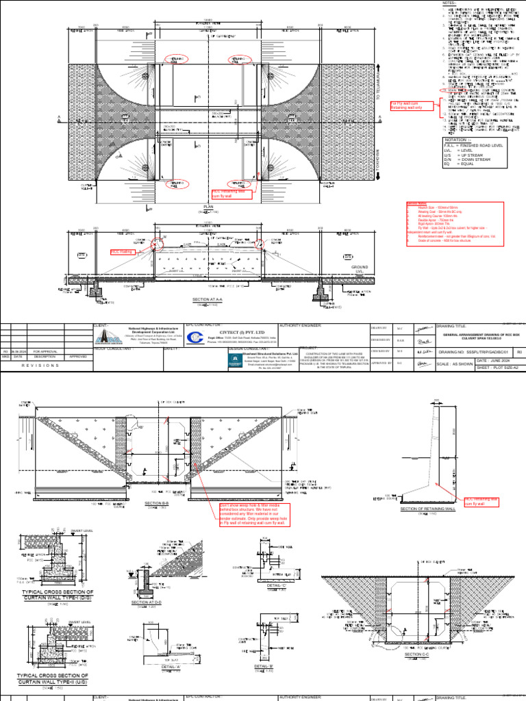 GAD OF RCC BOX - 1x3.0x3.0 - With CIPL Comments | PDF | Road Transport ...